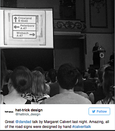 Margaret Calvert liveblog