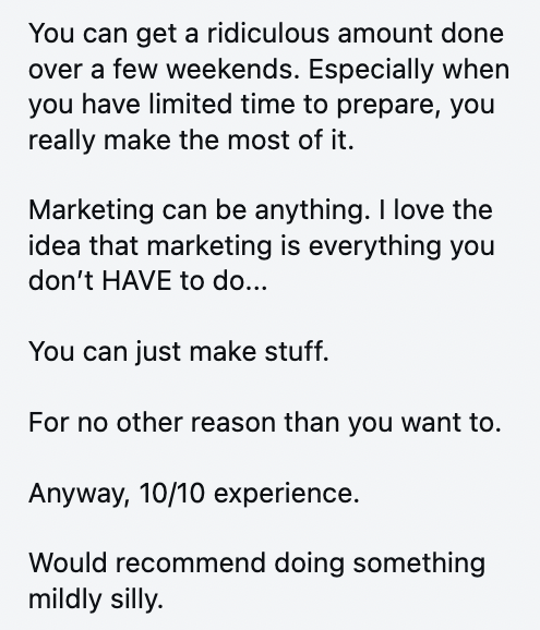 Kill Boring Dead: What happens when you offer the ad-curious a one-hour career